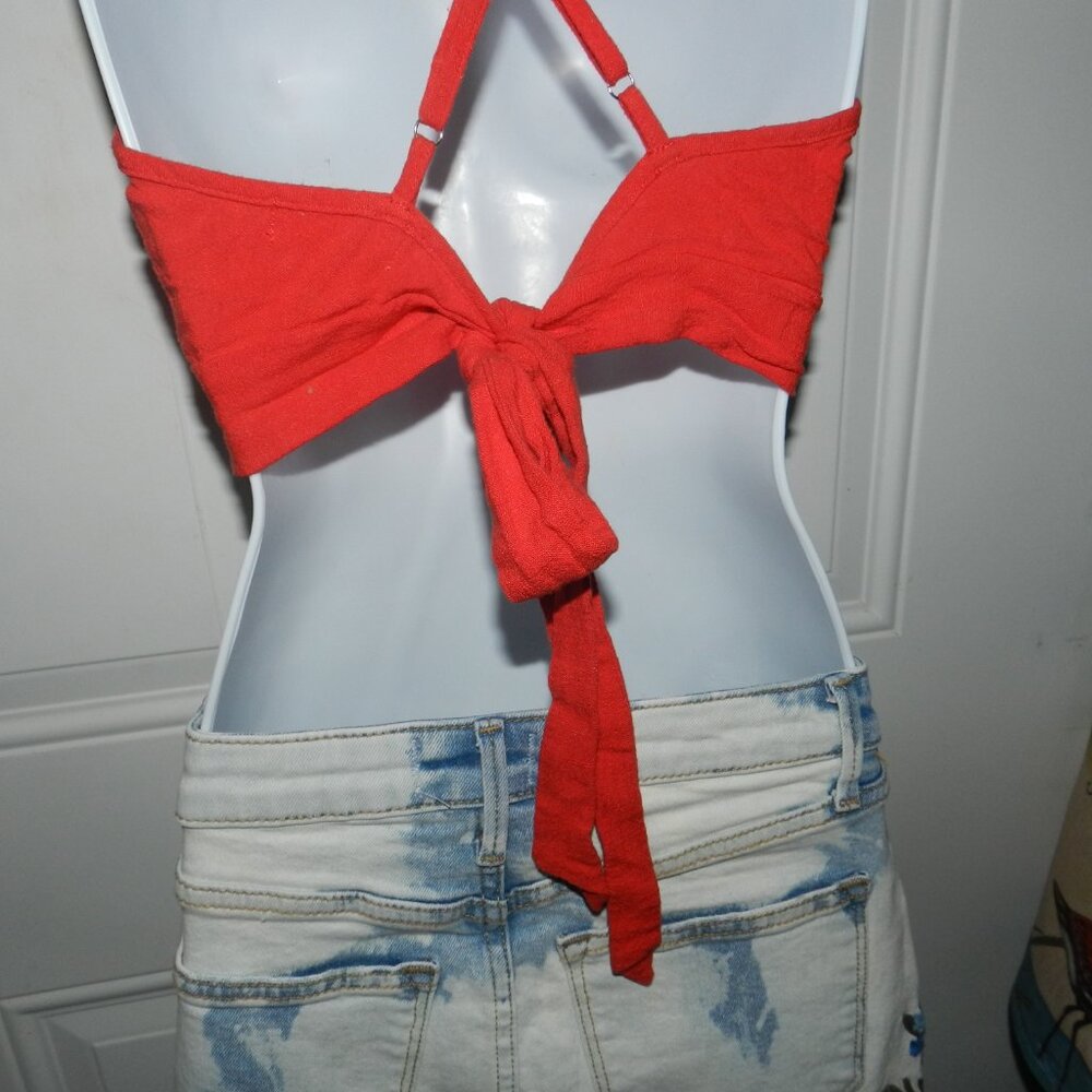 Altar'd State Vibrant solid red strappy crop tank top Small NWT🆕📦⌚🏃🏻💨⚡🚚 - Picture 12 of 15